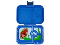 Yumbox surf blue/dinosaur tray 4-sections madkasse Panino